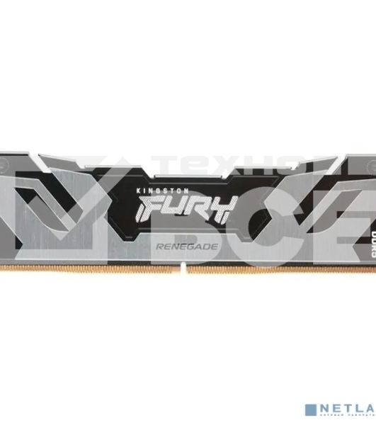 Оперативная память Kingston Fury Renegade, DDR5, 16GB (1x16GB), 6400MHz, CL32, с радиатором, серебристый/черный