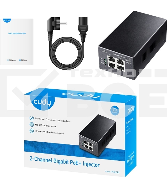 Инжектор PoE Cudy POE220 10/100/1000BASE-T 30Вт 54В(DC)
