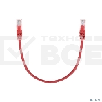 Патч-корд U/UTP, CAT 5e, RJ45-RJ45, 26AWG, ZH нг(А)-HF, красный, 0,3м Rexant, фото2