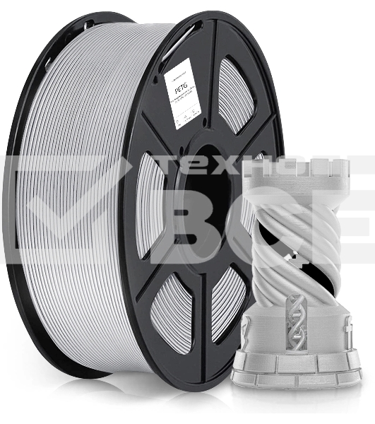 Пластик для принтера 3D Cactus CS-3D-PETG-1KG-SILVER PETG d1.75мм 1кг L316м 1цв.