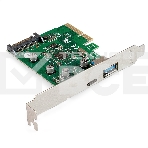 Контроллер ExeGate EXE-320-1A1C (PCI-E x4 v3.0, USB3.2 Gen2 1xType-A + 1xType-C ext., SuperSpeed+ скорость до 10 Гбит/с, разъем доп.питания, ASMedia Chipset ASM1142), фото2
