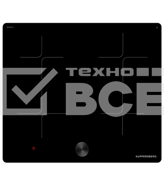 Индукционная варочная панель Kuppersberg ICI 608 High-Tech, индукция, 9 уровней мощности, inverter, таймер, пауза, Booster, автоматическое отключение, сенсорное управление/Magnet Pad, 3 авто программы, индикация остаточного тепла, черный