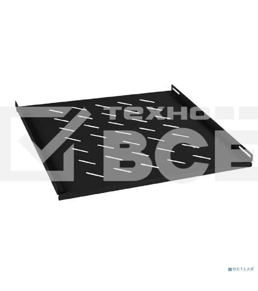 Полка Cabeus, стационарная, 1U, 35х495х600 мм (ВхШхГ), для шкафов глубиной 800мм, с комплектом крепежа, черный