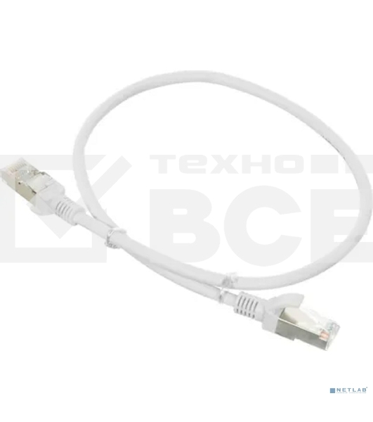 Патч-корд NTSS 2*RJ45/8P8C, T568B UTP 5e кат. литой 0.5 метра, LSZH, серый