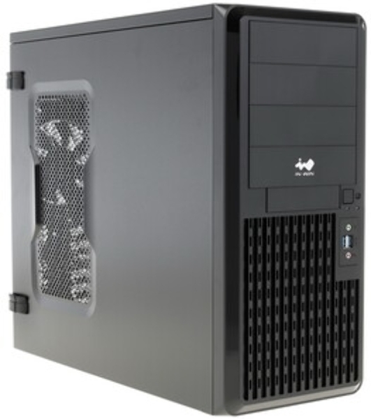 Компьютерный корпус Midi Tower InWin PE689 Black 750W P75F 80plus Gold USB3.0*2+A(HD)+front fan 120мм*1+rear fan 120мм*1+ 2*2SATA+1*1SATA+Intrusion Switch/holes for SL20” RACKMOUNT