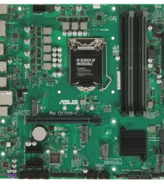 Материнская плата ASUS Pro Q570M-C/CSM, LGA1200, Intel Q570, 4xDDR4, 6xSATA, 2xM.2, 1xPCIe 4.0/3.0 x16, 2xPCIe 3.0 x1, 2xDisplayPort, 1xHDMI, 1x 1Gb LAN, 4xUSB 3.2 Gen 2 (Type-A), 2xUSB 2.0 (Type-A), 3x3.5 мм, 7.1, mATX