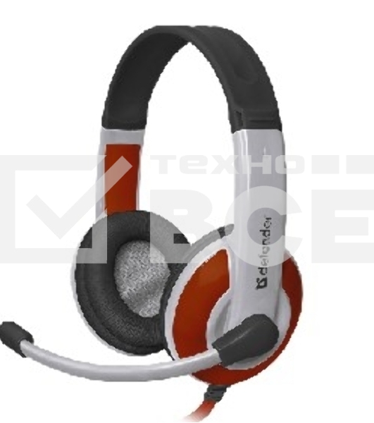 Наушники Defender Warhead G-120 красный/белый кабель 2 м