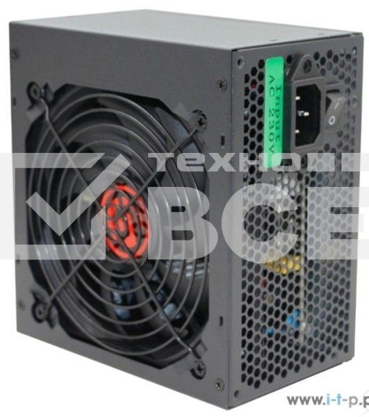 Блок питания Ginzzu CB700 12CM черный,24+4p,2 PCI-E(6+2), 6*SATA, 3*IDE,оплетка MB, кабель питания