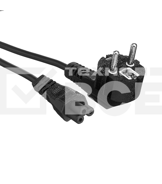 Кабель питания ноутбуков ExeGate Power PC5-7,5P (Евровилка Schuko->С5) VDE-250V-3*0.5-CU, 6A, 0.75м