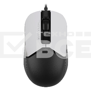 Мышь проводная A4Tech Fstyler FM12S белый/черный, 1200 dpi, USB, кнопки - 3