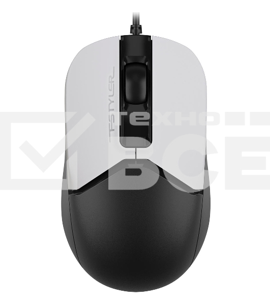 Мышь проводная A4Tech Fstyler FM12S белый/черный, 1200 dpi, USB, кнопки - 3