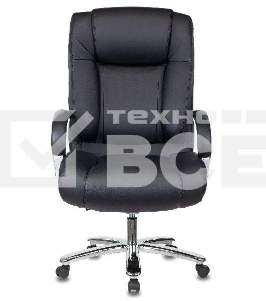Кресло руководителя Бюрократ T-9925SL/BLACK черный, кожа, крестовина хром