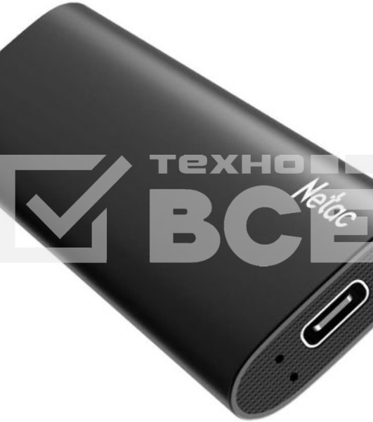 Накопитель SSD External Netac 2.0Tb Z SLIM <NT01ZSLIM-002T-32BK> (USB3.2, up to 520/480MBs, 100х29.5х9mm, Black)
