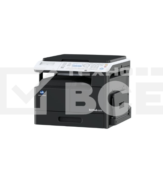 МФУ Konica Minolta bizhub 225i (А3, ч/б, 22 ppm, 256Mb, USB, Ethernet, лоток 250л, без крышки, без тонера)