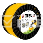 Леска для триммера витой квадрат, 2,4мм х 243м, на DIN катушке FLEX CORD Denzel, фото3