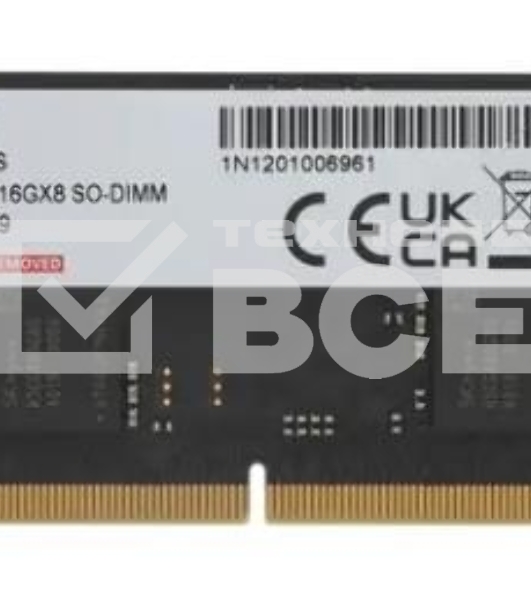 Оперативная память A-Data, DDR5, 16GB (1x16 GB), 5600 MHz, CL46, SO-DIMM