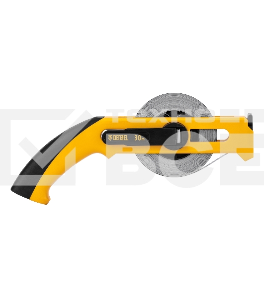 Рулетка геодезическая Denzel 30 м х 13 мм, открытый корпус, металлическая лента