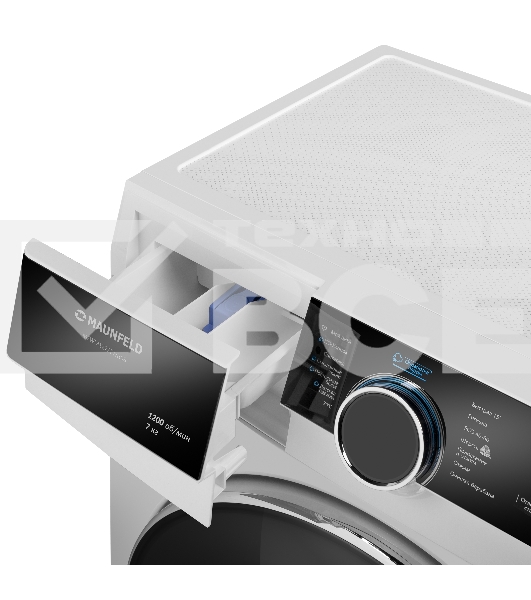 Стиральная машина Maunfeld MFWM127STWH06 белый, загрузка фронтальная 7 кг, 1200 об/мин., класс: А+++