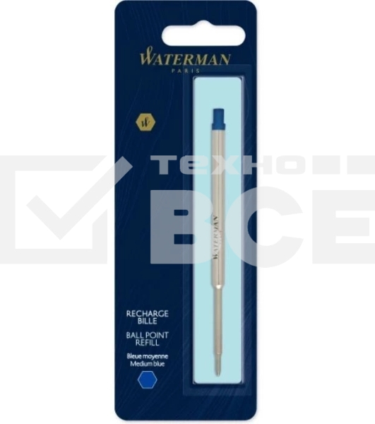 Стержень шариковый Waterman Standard Maxima (CWS0944490) M 1мм синие чернила блистер