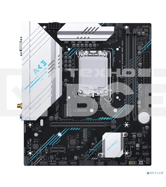 Материнская плата Maxsun B760M GAMING WIFI ACE D4, LGA 1700, Intel B760, 2xDDR4, 3xSATA, 2xM.2, 1xPCIe 4.0 x16, 1xPCIe x1, 1xHDMI, 1x1Gb LAN, 4xUSB-A 3.2 Gen 1, 2xUSB-A 2.0, 3x3.5 мм, 5.1, mATX