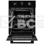 Встраиваемый духовой шкаф Monsher MOE 4563 Noir, электрический, High-Tech, объем 50 л, конвекция, гриль, 3 стекла в дверце, съемные стекла, съемная дверца, телескопические направляющие, черный, фото9