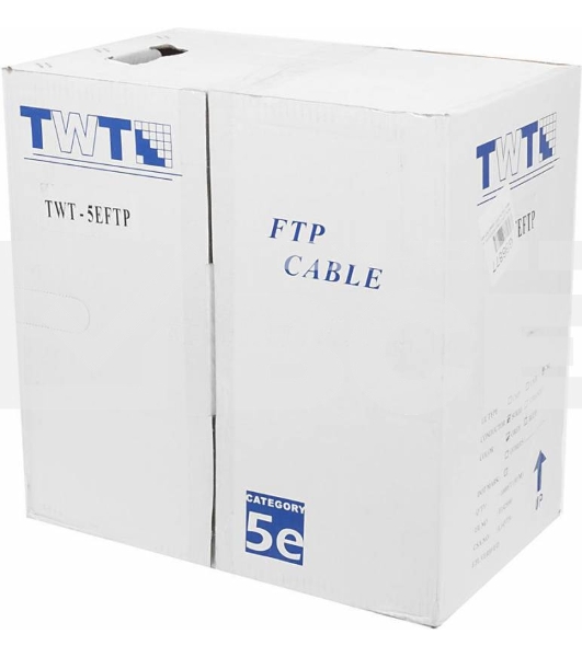 Кабель информационный Lanmaster TWT-5EFTP кат.5е SF/UTP общий экран в оплётке 4X2X24AWG PVC внутренний 305м серый