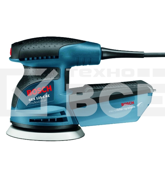 Эксцентриковая шлифмашина Bosch GEX 125-1 AE (250 Вт, 125мм, рег.ск, 1.3 кг, коробка) 0601387500