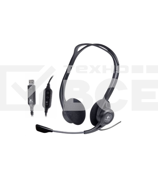Наушники с микрофоном Logitech 960 черный 2.4м накладные оголовье (981-000100)