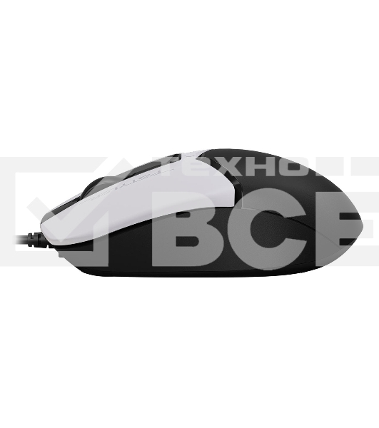 Мышь проводная A4Tech Fstyler FM12S белый/черный, 1200 dpi, USB, кнопки - 3