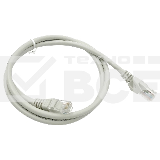 Патч-корд Buro UTP 4 пары cat6 CCA molded 1м серый RJ-45 (m)-RJ-45 (m)