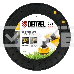 Леска для триммера витой квадрат, 2,4мм х 243м, на DIN катушке FLEX CORD Denzel, фото2