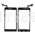 Сенсорное стекло (тачскрин) для Micromax Q370, черное, фото4