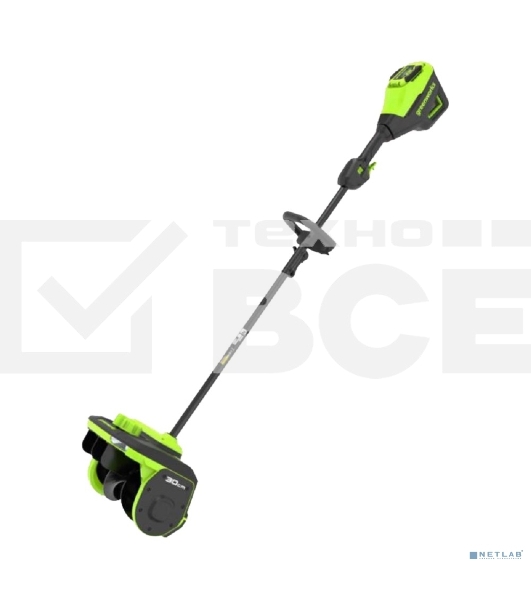 Снегоуборщик аккумуляторный Greenworks GD60SS2 60V, 30 см, с регулируемым направлением выброса, бесщеточный, c 1хАКБ 5Ач и ЗУ 2603207UG
