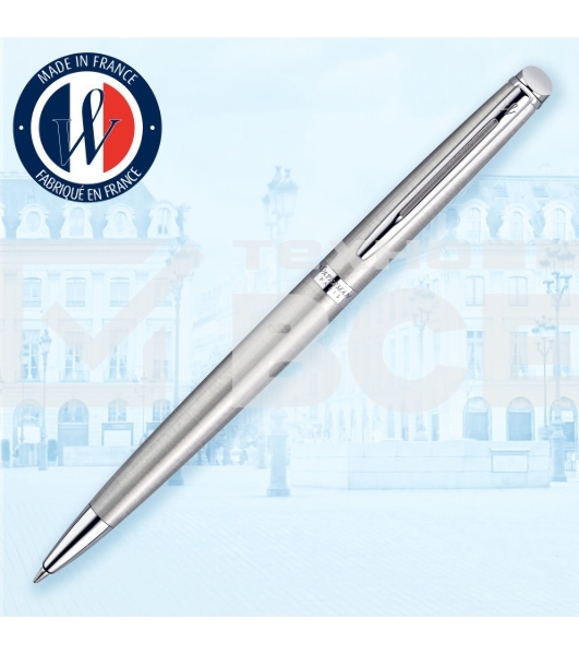 Ручка шариковая Waterman Hemisphere (CWS0920470) Steel CT M син. черн. подар.кор.