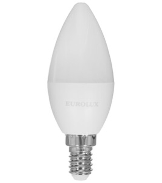 Лампа светодиодная EUROLUX LL-E-C37-7W-230-2,7K-E14
