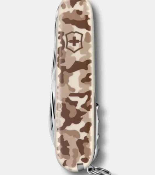 Нож перочинный Victorinox Huntsman (1.3713.941) 91мм 15функций камуфляж пустыни карт.коробка