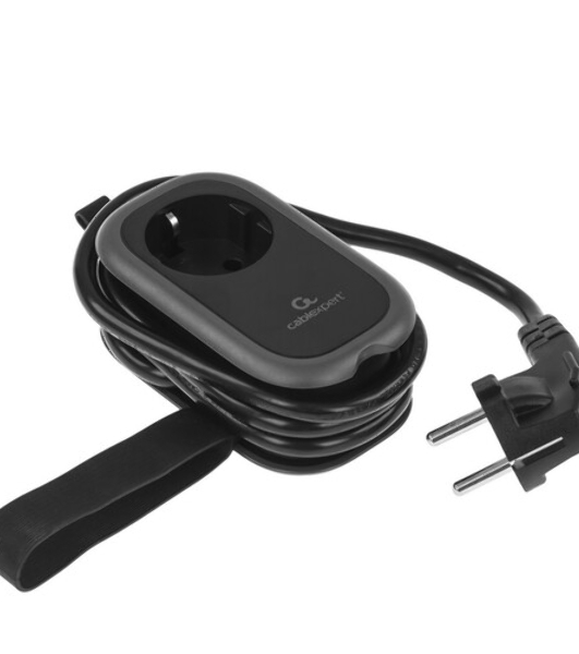 Удлинитель Cablexpert Exnovo mini, EXN-1-CU2-B-1.13, 1р, 16А, 1xType-C PD, 20 Вт, 2хUSB QC, 18Вт, 1.13м, ур.защиты 1+, черный, коробка
