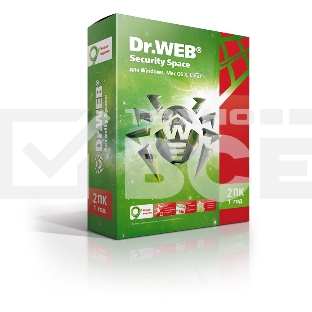 ПО DR.WEB Security Space 2 ПК/1 год (BHW-B-12M-2-A3)