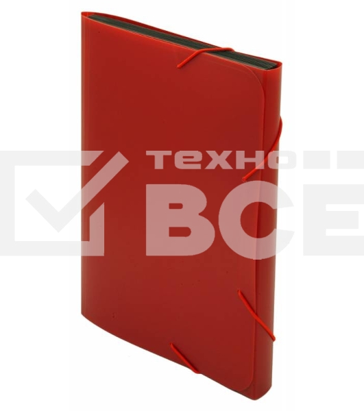 Портфель Бюрократ -BPR6RED 6 отдел. A4 пластик 0.7мм красный