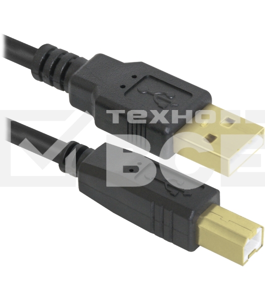 Кабель Defender USB04-06 PRO Кабель USB 2.0 для соед. 1.8м AM/BM , зол.конт, 2фер.фил. (87430)