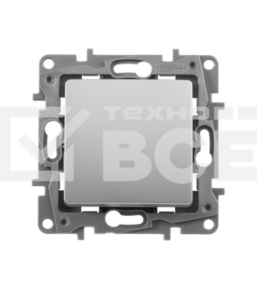 Переключатель промежуточный, винтовые клеммы, Etika, 10AX, 250В~, алюминий Переключатель промежуточный, винтовые клеммы, Etika, 10AX, 250В~, алюминий