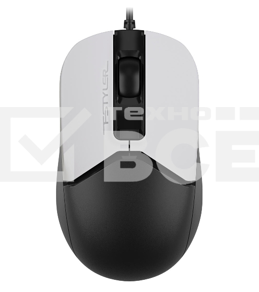 Мышь проводная A4Tech Fstyler FM12 белый/черный, 1200 dpi, USB, кнопки - 3