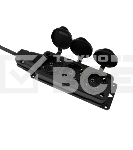 Удлинитель-шнур Rexant КГ 3х1.5, 30 м, 3 гнезда, морозостойкий, с/з, 16 А, 3500 Вт, IP44 (Сделано в России)