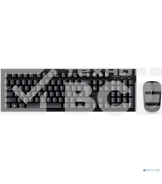 Комплект беспроводной Genius Smart KM-8101 (клавиатура KM-8101/k и мышь NX-7020), Black