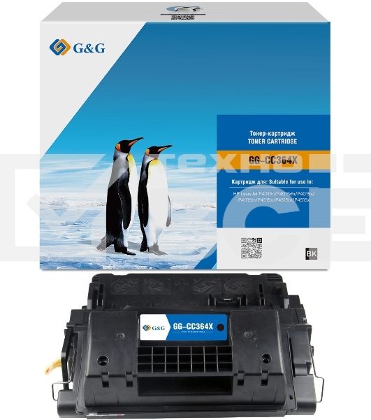 Картридж лазерный G&G GG-CC364X черный (24000стр.) для HP LJ P4015/P4515