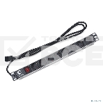 Блок силовых розеток Cabeus, Shuko х 8, вход IEC 320 C14, для шкафов, шнур 2 м, 50х490х50 мм (ВхШхГ), 10А, выключатель, черный, фото7