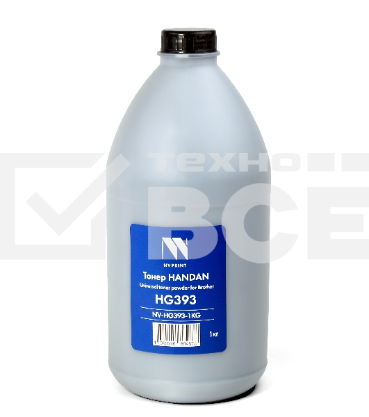 Тонер NVPrint HANDAN для Brother HG393 (1кг) HL-L2300/ L2340/ L2360/ L2365/ L2380/DCP-L2500/ L2520/ L2540/ L2560/ L2700/ L2740, DCP-L2500/ HL 2240,2250, 2270, FAX 2840, 2845, 2940, DCP 7060, 7065,  7070, MFC 7360, 7460, 7860/HL-2132, DCP-7057/HL-2130R/DCP