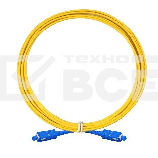Патч-корд волоконно-оптический ExeGate FC-S-9-SC-SC-5M-LSZH (Шнур ВО SM 9/125 (OS2/G.652.D), SC/UPC-SC/UPC, Simplex, LSZH, 5 м)