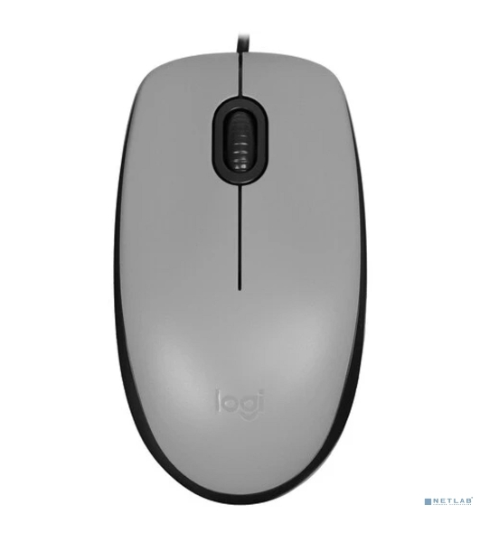 Мышь проводная Logitech M110 серый, 1000 dpi, USB, кнопки - 3