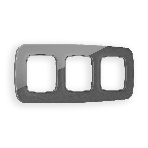 Рамка OMEGA Radian (Антрацит серый Стекло органическое) 3-ая OF320653, фото 1